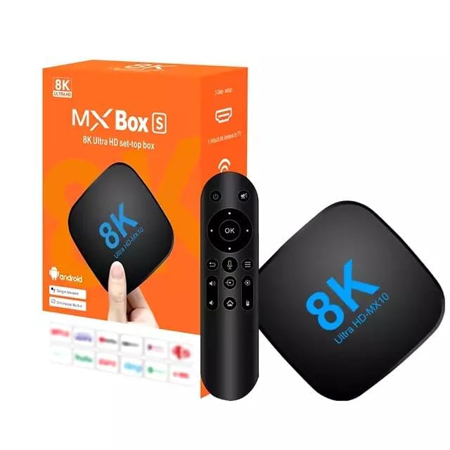 WeFly Android 13.0 TV Box, 8K Android Box 2026 with 2GB RAM 16GB ROM RK3528 Quad-Core Support WiFi6 2.4Ghz/5.0Ghz HDR10 BT 5.0 H.265 (MX10 8K Tv)