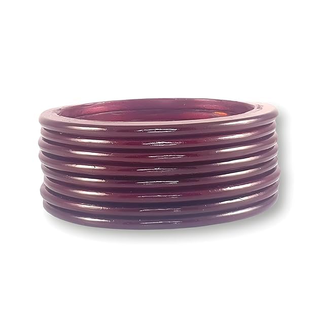 Toshika Traditional Rajasthani Sparkling Lac Bangle Set For Women | Jaipuri Design Stylish Lakh Chudi Set | Set of 8 | Red Sky Blue Maroon yallow Grey Green Peach Colors Available