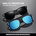 Occhsouo Polarized Sunglasses Womens Men - Sun glasses Fashion Trendy Driving Fishing UV Blocking UV400 Protection (A16-black*2+blue*2)