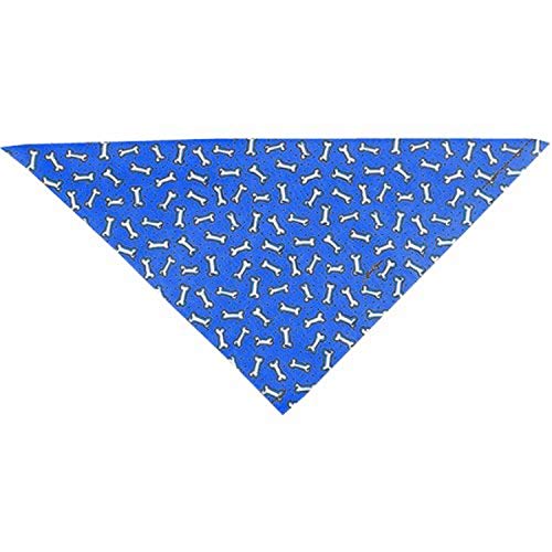 Carolina HAV, A, Hank Animal Bandanna, 22-Inch by 22-Inch, Tossed Bones Royal