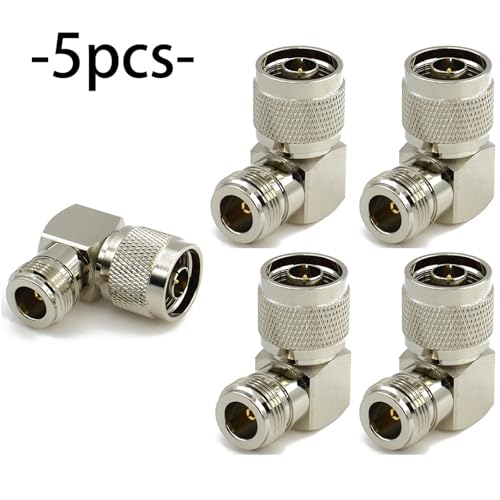 Adaptador coaxial RF tipo N macho a hembra para conectar cables en armarios de red, 5 uds. 3