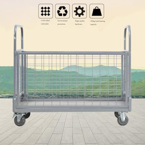 Carretilla plegable con jaula plataforma 300kg miniatura 3