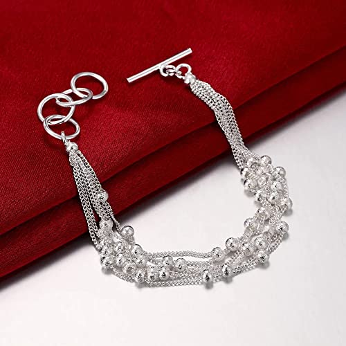 Bracelet 925 à glands givrés élégance noble pour mariage de luxe