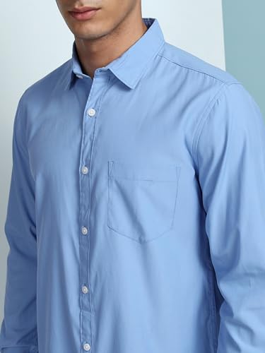 Image of Highlander Men's Slim Fit Shirts | Solid | Long Sleeves | Spread Collar | Formal Shirts | Men Shirts