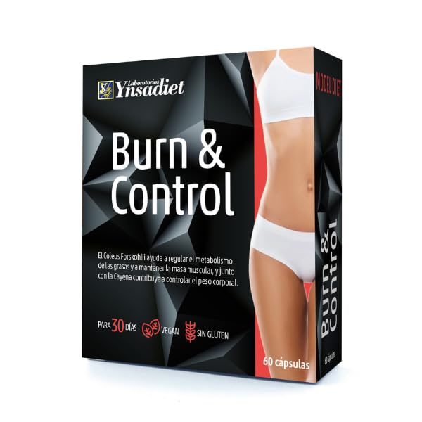 Burn & Control – Complemento Alimenticio con Coleus forskohlii, Cayena y Laminaria – Con Zinc y Vitaminas B1, B2 y B6 – Control de peso - 60 Cápsulas