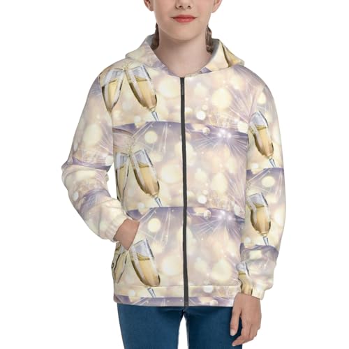Champagne Celebrations 2025 Kids Pullover Hoodies Boys Zip Up Sweatshirts Girls Athletic Clothes with Pocket3