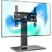 FITUEYES Universal Swivel TV Stand/Base Table Top TV Stand 19 to 39 inch TVs 80 Degree Swivel, 3 Level Height Adjustable Heavy Duty Tempered Glass Base Holds up to 99lbs TVS TT103202GB