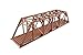 War World Scenics Single Track Red Railroad Girder Bridge 400mm â€“ OO/HO Model Railway Diorama