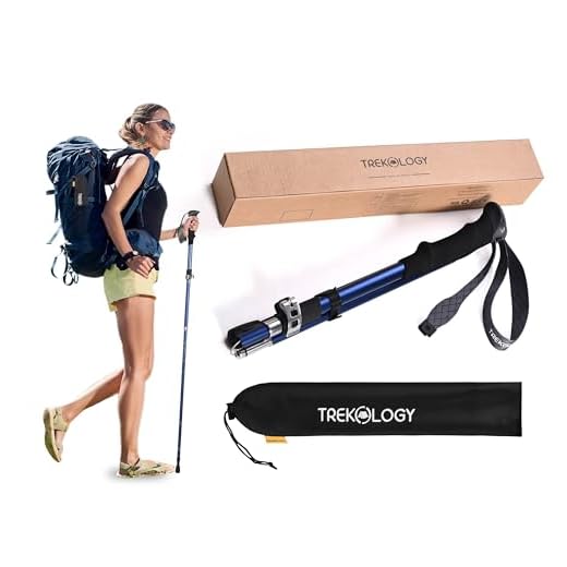 TREKOLOGY 1pc Hiking Pole, Trekking Poles for Hiking, TREKZ SE Walking Sticks for Hiking Walking Stick for Seniors Hiking Sticks Hiking Poles Collapsible Lightweight Nordic Walking Poles for Women Men
