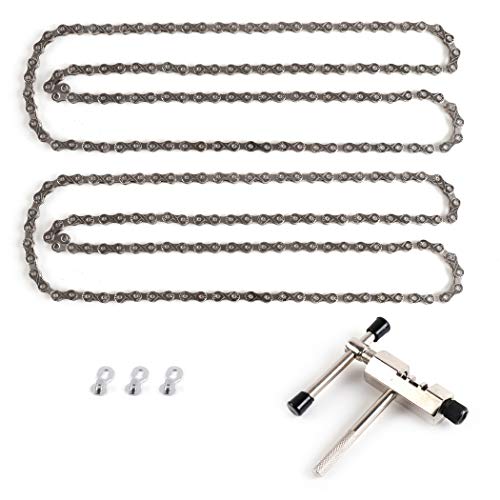 6/7/8 Speed Bike Chain Kit - Complete Bike Kit With 2 Bike Chains (1/2" X 3/32", 116 Links), 3 Extra Pairs Of Master Links, And 1 Chain Rivet Extractor Compatible With Shimano, Sram, And Campagnolo #TOP2