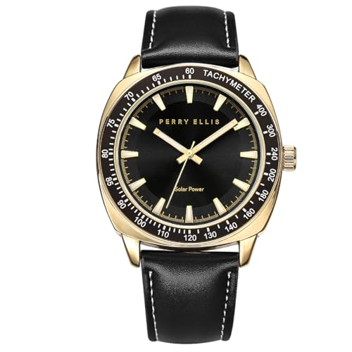 Perry Ellis Men's Solar Watch, Wrist Watch Gift for Men