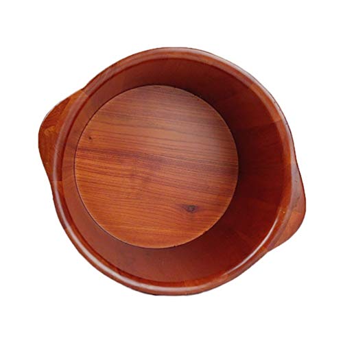 Balde grande para baño de pies de madera miniatura 2