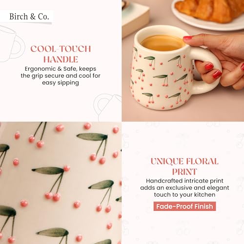 Image of Cups & Mugs - Coffee Mugs Set of 2 - Tea Cup - Ceramic Coffee Cup, Elegant Gift Pack, Microwave and Dishwasher Safe, Stylish Modern Design for Home & Office,PinkPop Mug