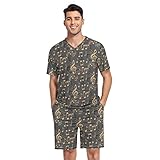 Matériau doux : fabriqué en polyester et élasthanne, ce vêtement de nuit pour homme drape mais ne vous pèse pas. Profitez de l'été dans un pyjama doux, léger et confortable.