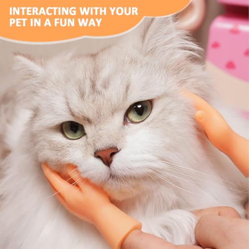 JEYORZY 8 Stück mini hände Fingerpuppen,kleine Hände,tiny Hands,Hände Fingerpuppe Set, Gummi Fingerpuppen,Linke und Rechte Hand，Finger Puppets Streichspielzeug für Haustier,Katzen, Kinder Spielzeug