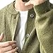 Men's Loose Fit Button Down Sweater Knitted Crew Neck Casual Sweater Cardigan Fashion Long Sleeve Sweaters (Green,Large)
