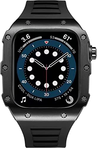 Boîtier de montre anti-choc Apple Watch 45mm : Mod Kit acier pour éviter les rayures