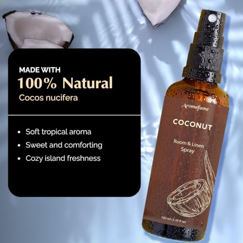 Image of Coconut Air Freshener Spray for Room, Linen & Pillow 100ml by Aromafume