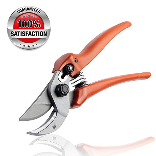 BUGUI Anvil Garden Pruning Shears - Heavy Duty Gardening Scissors, Premium Steel Blade