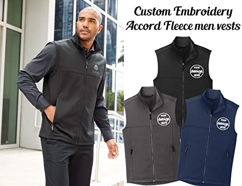 INK STITCH Men F906 Custom Personalized Embroidery Logo Texts Collective Smooth Fleece Vests3
