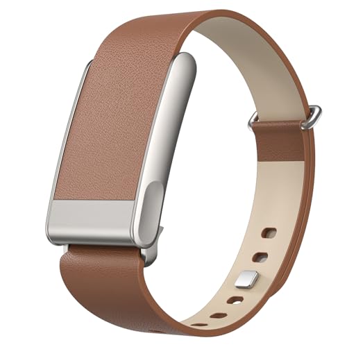omee Leather Band Compatible with Whoop 5.0 Band Strap Men Women Genuine Leather Rugged Durable Replacement Wristbands Straps for Whoop 5.0 Bands