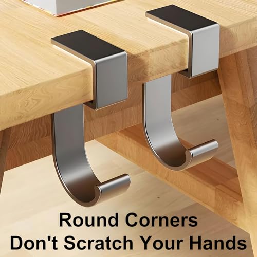 JAKO Headphone Stand, Headset Stand for Desk Aluminum Alloy Headphone Holder Hanger with Fit for Computer Accessories, Study Desk Hook for Xbox/PS4 Gaming Headset, Office, Computer Desk (2 Pcs Black) - Thumbnail 6