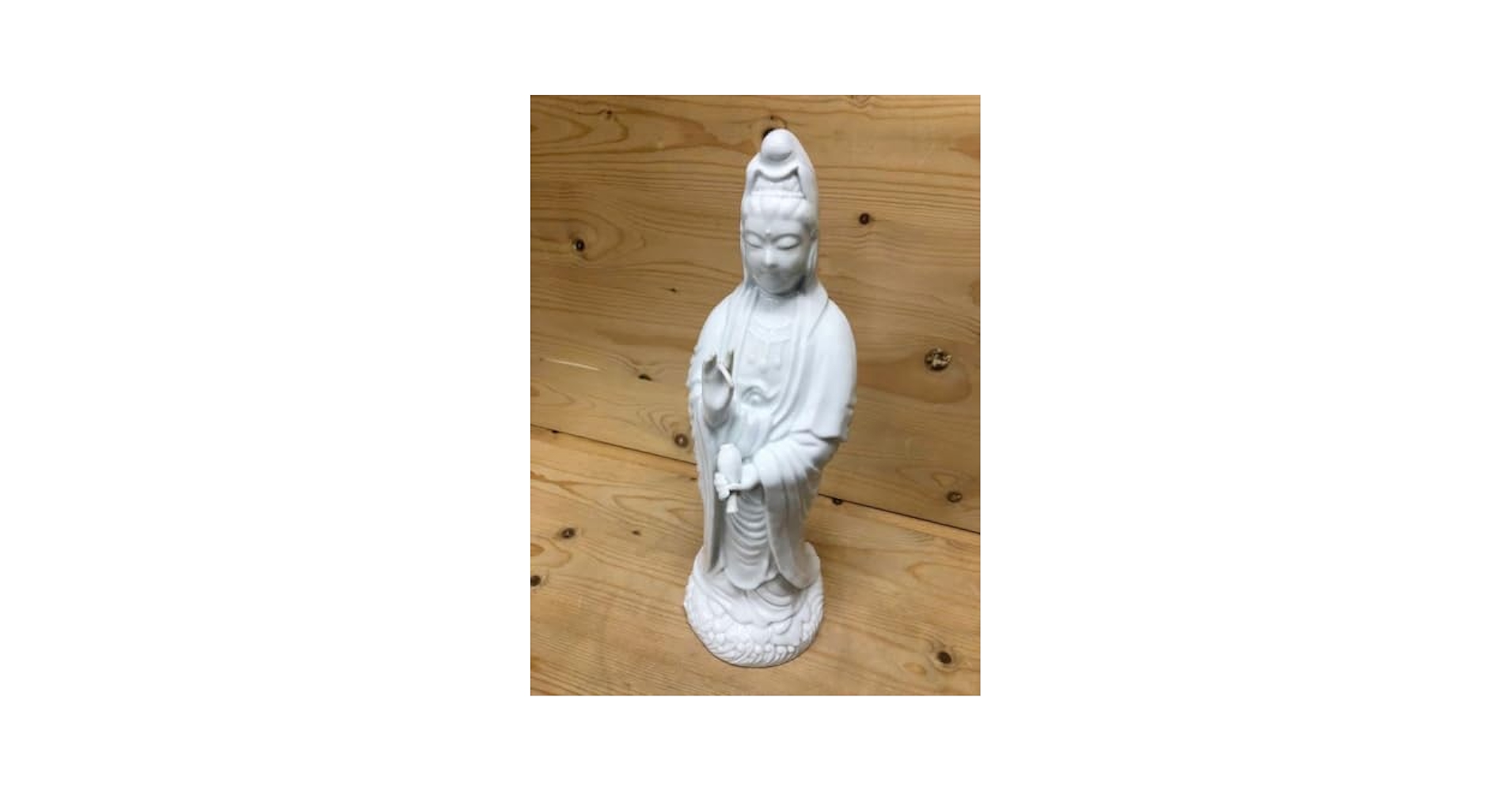 Amazon.co.jp: 有田焼/神右エ門窯/白磁/観音様/1点 観音菩薩