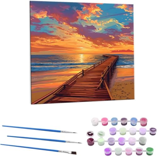 [ G Paint by Numbers hG Lbg l ʂ肦 lphGLoXNtg  LoXA[g uVƃANG̋, ItBX CeA rO, ւ̃Mtg 60x60cm (t[