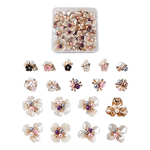 Cabochons strass et perles florales haut de gamme pour customisation mode