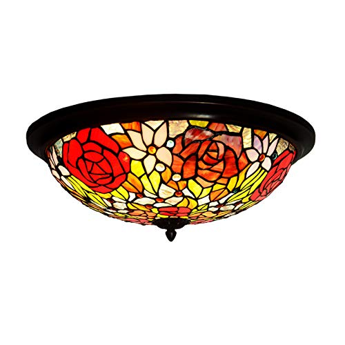 Lampe LED Tiffany colorée 46x15cm pour une décoration de table élégante