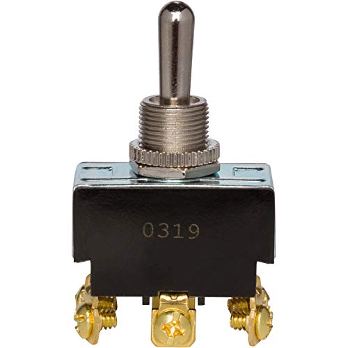 Morris Products 2 Pole Toggle Switch – Heavy Duty, Dpdt On-Off-On 6 Screw Terminals – Three Positions – Solid Brass, Nickel Plated Bushings - 100,000 Mechanical Life Cycles – Curus Listed, (70110) #TOP2