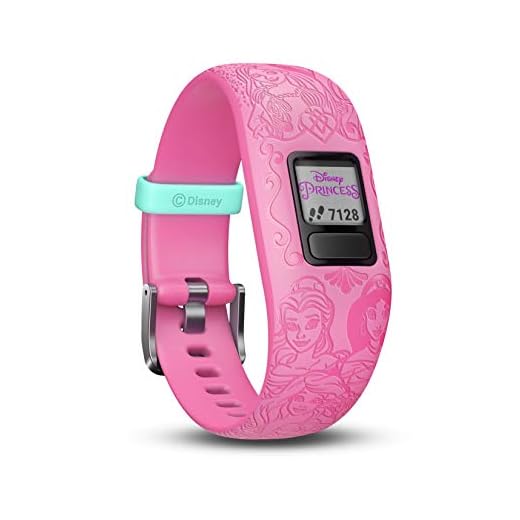 Garmin Vivofit Jr. 2, Monitor de actividad para niños, Banda ajustable, Color Princesas Rosa, Para mayores de 6 años