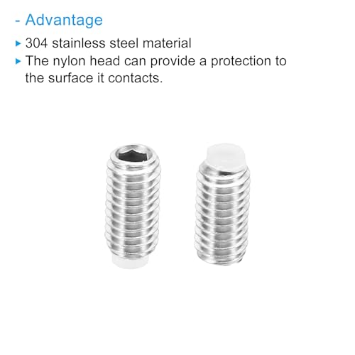 PATIKIL M5x10mm Nylon Tip Grub Screw - Image 4