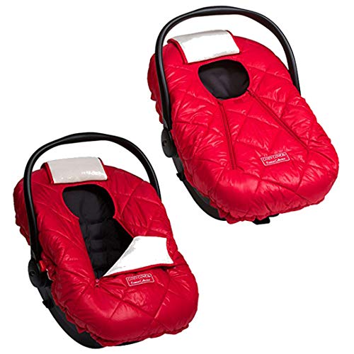 Cozy Cover Premium Infant Car Seat Cover (Red) with Polar Fleece - The Industry Leading Infant Carrier Cover Trusted by Over 6 Million Moms for Keeping Your Baby Warm