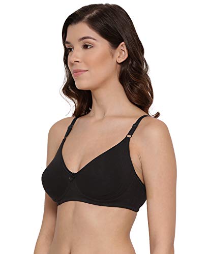 Image of Lyra Women's Moulded Encircled Bra(513) Pack of 2 White & Black,30B