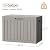 LubanNese Outdoor Storage Box, 50 Gallon Waterproof Resin Deck Box, Storage Bin for Package Delivery, Patio Furniture Cushion, Garden Tools, Pool Accessories, Weatherproof and UV Resistant, Grey