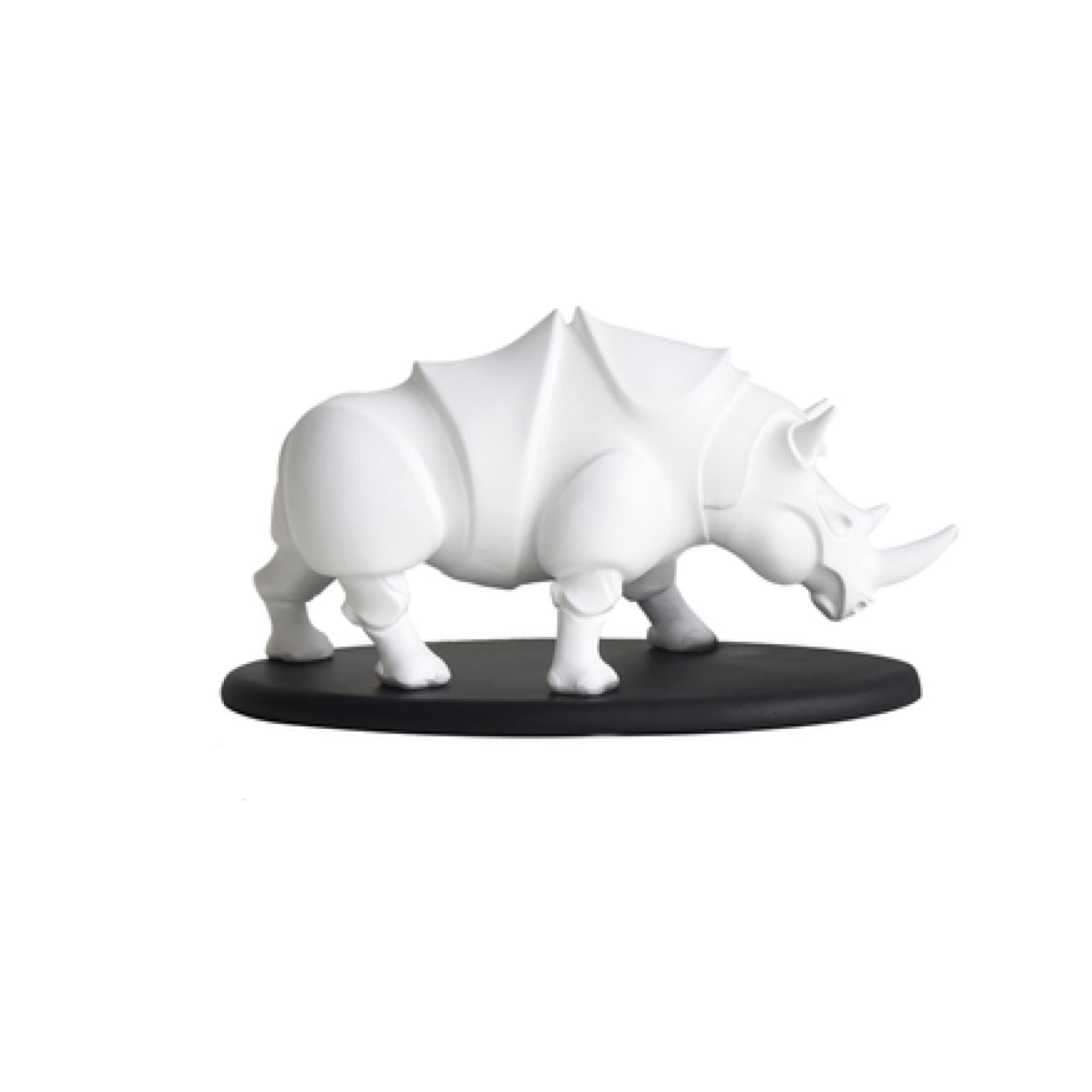 Rhinocéros blanc statuette déco salon chambre bureau et armoire à vin