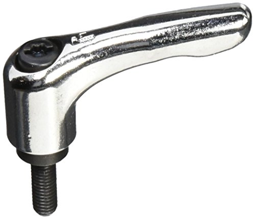 Image of Kipp 06460-1056X15 Zinc Adjustable Handle with M5 External Thread, Modern Design Style, Steel Components, Metric, High-Polish Chromium-Plated Finish, Size 1, 15 mm Screw Length