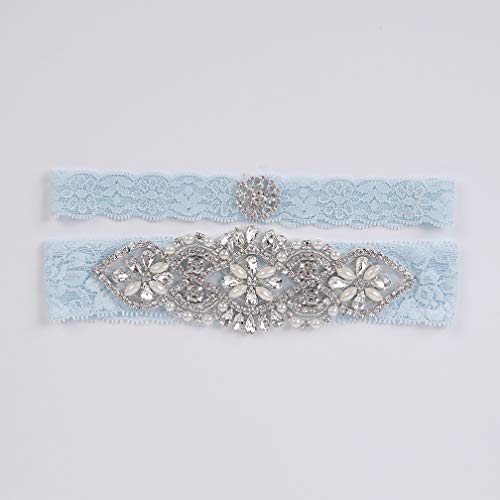 Blue Bridal Garter With Lace Garters For Bride Toss Garter Belt Set Lace Wedding Garter For Women #TOP1