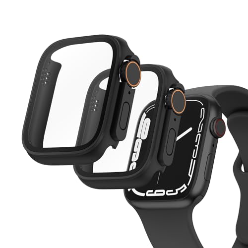 Image of Tobfit 2 Pack Tough PC Case for Apple Watch Series 9 /8 /7 45mm Change to Ultra 49mm Cover[Looks Like Ultra], Apple Watch Case with Screen Protector for iWatch Series 9, 8 and 7 (45mm)