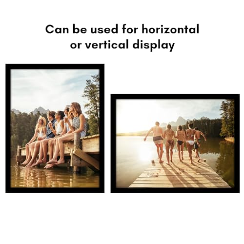 Americanflat 21x28 Poster Frame with Polished Plexiglass - Black Picture Frame - Wide Photo Frames Made of Engineered Wood for Vertical or Horizontal Wall Display - Epic Collection - Black