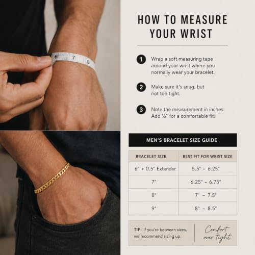 Image of KISPER Gold Chain Bracelet for Men 5mm Plated 925 Sterling Silver