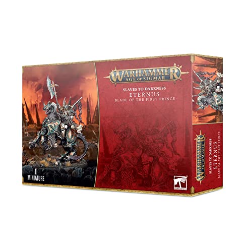 Games Workshop - Warhammer - Age of Sigmar - Slaves to Darkness: Eternus Blade of The First Prince/Chaos Lord on Daemonic Mount Black