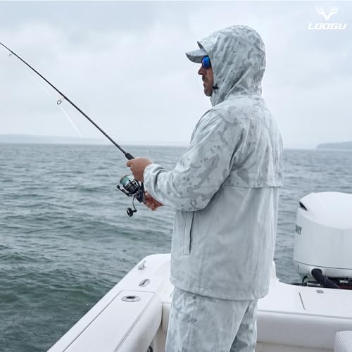 Image of LOOGU Men's Rain Suit - Rain Gear for Men Waterproof, Lightweight Rain Coat, Breathable Mens Rain Jackets Hood and Pants