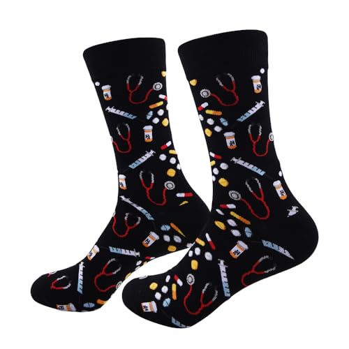 Guqqeuc Xmas Christmas Gifts for Doctors Nurses Medical Themed Gifts for Medics Doctor Socks for Women Men Nurse Doctor Birthday Retirement Gifts for Pharmacist Medical Student Gifts for Paramedics