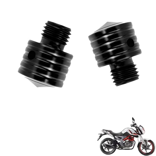 generisch 2PCS motorrad spiegel blindstopfen kompatibel mit Benelli Uno C 150,staubdicht tuning zubehör(black)
