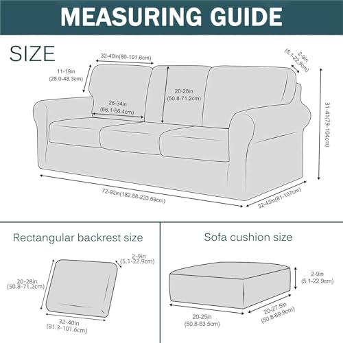 Housse de canapé extensible de qualité supérieure avec fond élastique - 6