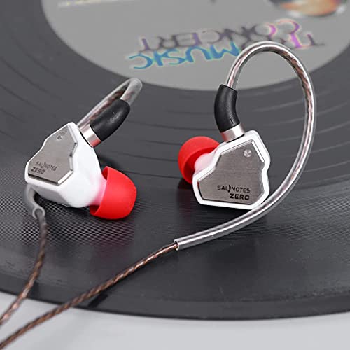 Image of Concept Kart 7Hz Salnotes Zero Wired Iem Earphone, 10Mm Dynamic Driver|Metal Composite Diaphragm|Noise Isolation|In Ear Monitor Earbuds With Detachable Ofc Cable (White, Type C (Mic))