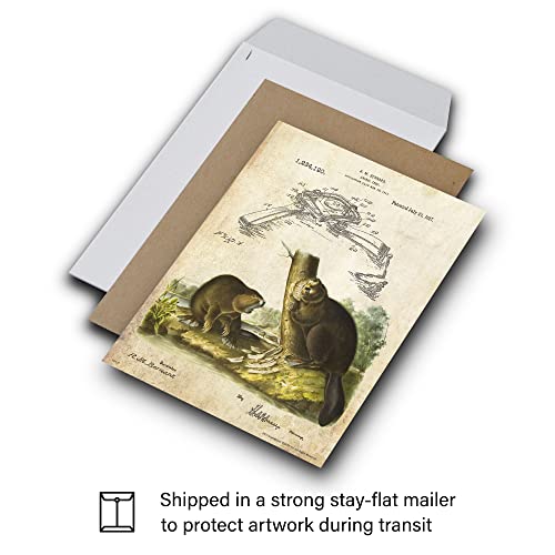 Beaver Trap - Vintage Rustic Trapping Hunting Wall Decor 8X10 Unframed Art Poster Print - Fur Trapping Decorations For Bar, Man Cave, Cabin, Lodge - Hunting Gifts For Men, Boys, And Hunters #TOP6