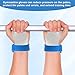 2 Pairs Gymnastics Hand Grips, Gymnastics Equipment for Kids, Gymnastics Wristbands Sets, Gymnastic Bar Grip Gloves and Gymnastics Wrist Support Sports Accessories for Workout Exercise, Blue, Pink